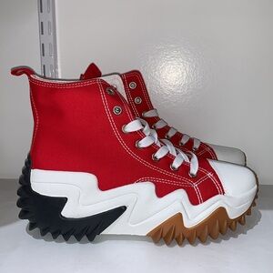 RED HIGH TOP  SNEAKERS